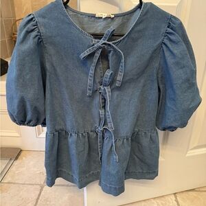 Women's Blue Denim Top